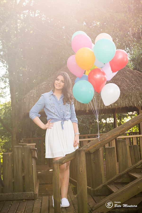 Book - 15 anos - Giullia Camila Londrina - Externa - Estúdio Beto Monteiro - Balões