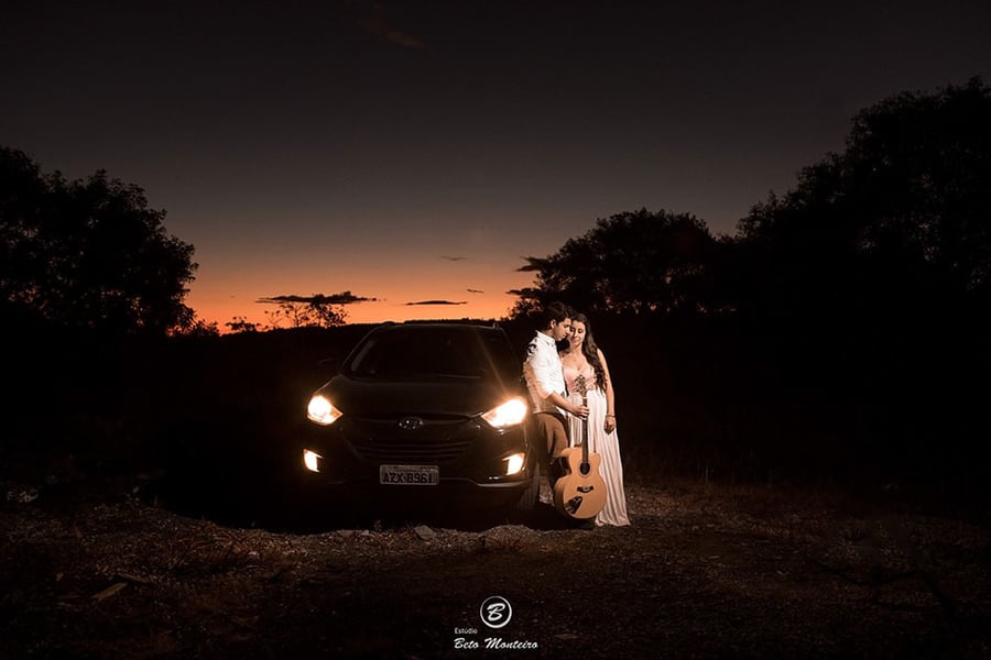 Casamento - Pré-Casamento - Pré-wedding - Trash the dress - Book de casal - Sessão de noivos - Estúdio Beto Monteiro - Curitiba - rio - montanha - floresta - violão - cantora - ceu azul - recanto dos papagaios - palmeira - Clarissa Bastos e Lucas Moreno